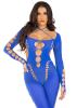 Leg Avenue - Bodystocking senza cuciture - Blu