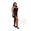 le_desir__criss_cross_silk_slit_dress_open_back_queen_size_-_black