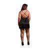le_desir__criss_cross_silk_slit_dress_open_back_queen_size_-_black