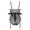Cottelli Collection - Bondage Body Met Open Cups En Jarretels
