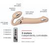Strap On Me - Strapless Vibrerende Voorbind Dildo - Maat M - Beige