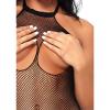 Feel Me Catsuit met Open Cups en Kruis - Black