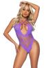 Body con scollo a chiave - Lavanda