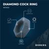 Boners Cockring Met Diamant Design - Grijs