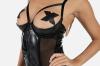 Jarretelset Met Open Cups Dark Desire -zwart