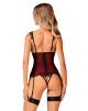 Denissa Corset and Thong - Red