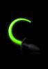 Puppy Tail Plug Glow in the Dark - Neon Groen/Zwart