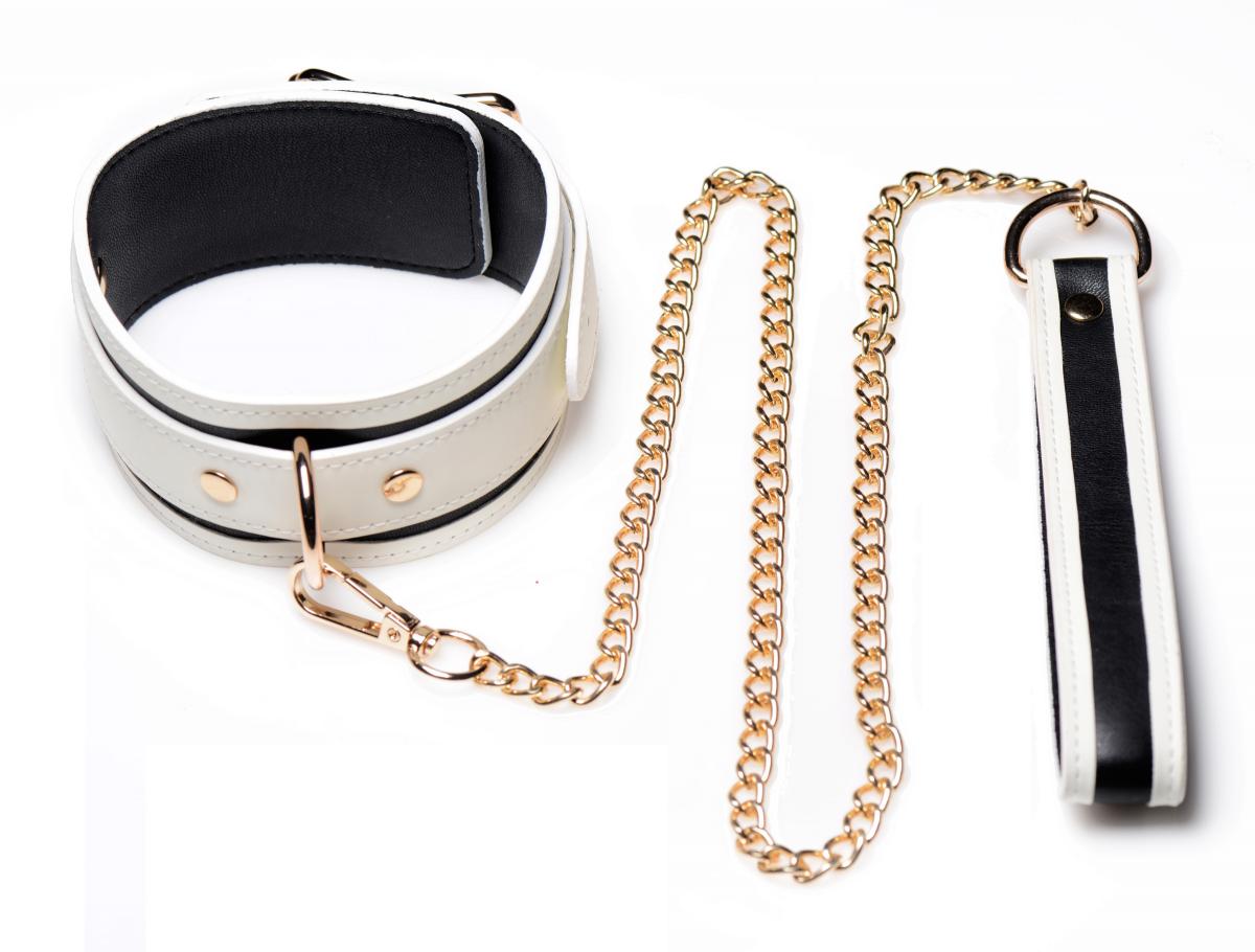 Kink in The Dark. Werde zum Highlight der Nacht! Glow-in-the-dark Halsband-Set aus veganem Leder mit abnehmbarem Gurt. Verstellbar, nickelfrei & perfekt für Rollenspiele! Exklusive bei RaiX Shop Konstanz kaufen.