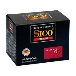Sico Color Red Strawberry Condoms - 50 Condoms
