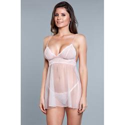 Hailey Babydoll - Übergröße - Pink