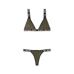 BO$$ BITCH BRALETTE & PANTY WITH GOLD RING DETAILS
