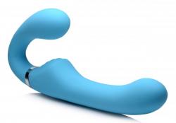 Mighty Rider Vibrerende Strapless Strap-On - Blauw