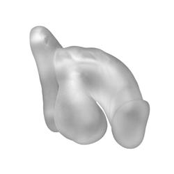 Buck Angel Fun Boy™ Hohler Umschnalldildo/Packer Penis - groß - transparent