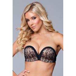 Miracle Push-Up Strapless Bra - Black