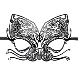 EasyToys – Durchbrochene schwarze venezianische Maske
