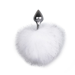 Bunny Tail Plug No. 1 - Silver/White