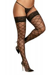 Fishnet Hold Up Stockings With Silicone Edge