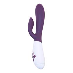 Ovo K2 Rabbit Vibrator - Blackberry/White