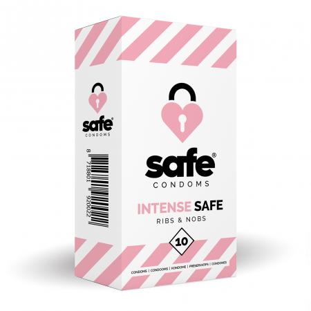 SAFE - Condooms - Ribbels & Noppen - 10 stuks