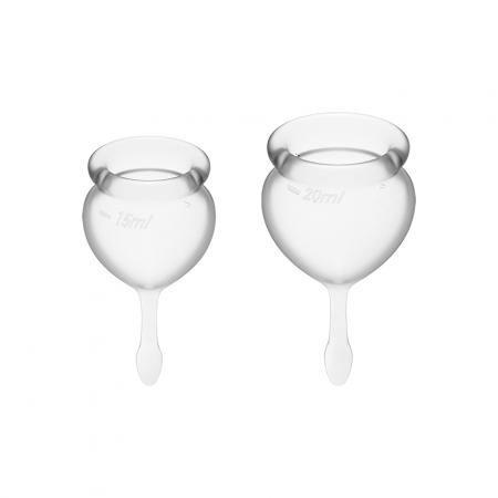 Satisfyer Feel Good Menstruatie Cup Set - Transparant 