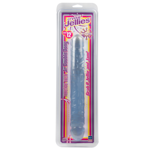 Crystal Jellies Dubbel Dildo - Lichblauw