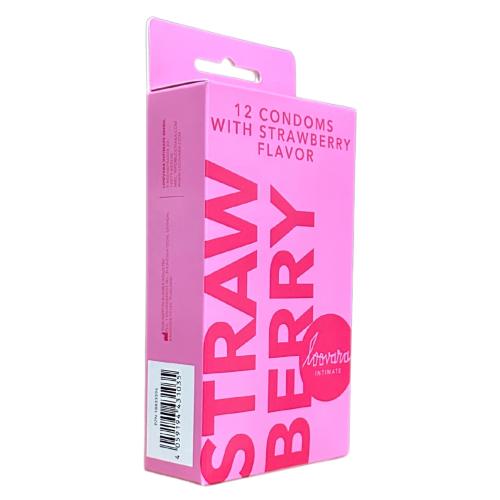 Loovara Intimate - Condooms met Aardbeigeur - 12 stuks
