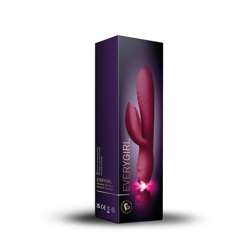 EveryGirl Rabbit Vibrator - Burgundy