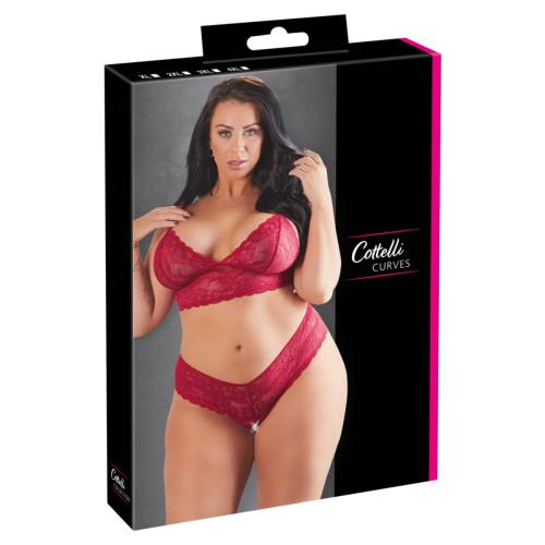 Cottelli Collection - Kruisloze Kanten Lingerieset