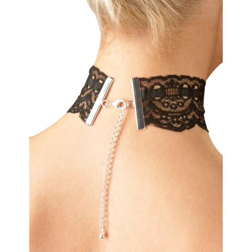 Cottelli Collection - Kanten halsband - Zwart