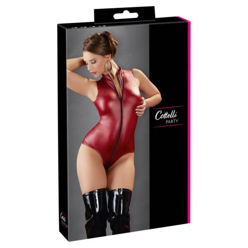 Cottelli Collection - Wetlook Body Met Open Kruis