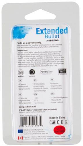 Extended Breeze Bullet Vibrator - Blauw