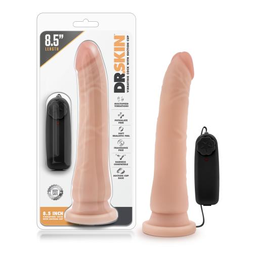 Dr. Skin - Vibrator Met Zuignap 21 cm - Vanilla