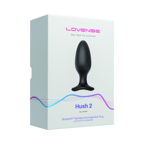 Lovense - Hush 2 Vibrerende Anaal Plug App Controlled - dia 57 mm