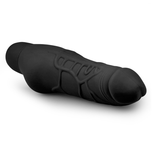 Realistische siliconen vibrator - zwart