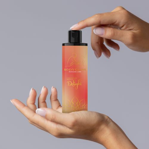 BodyGliss - Massage Olie En Glijmiddel in 1 Aardbei & Champagne - 150 ml