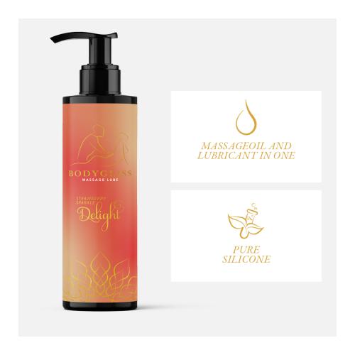 BodyGliss - Massage Olie En Glijmiddel in 1 Aardbei & Champagne - 150 ml
