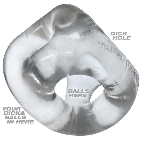 Oxballs - Tri-Sport XL Thicker 3-Ring Cockring - Transparant