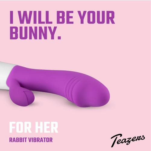 Realistische Rabbit Vibrator - Paars