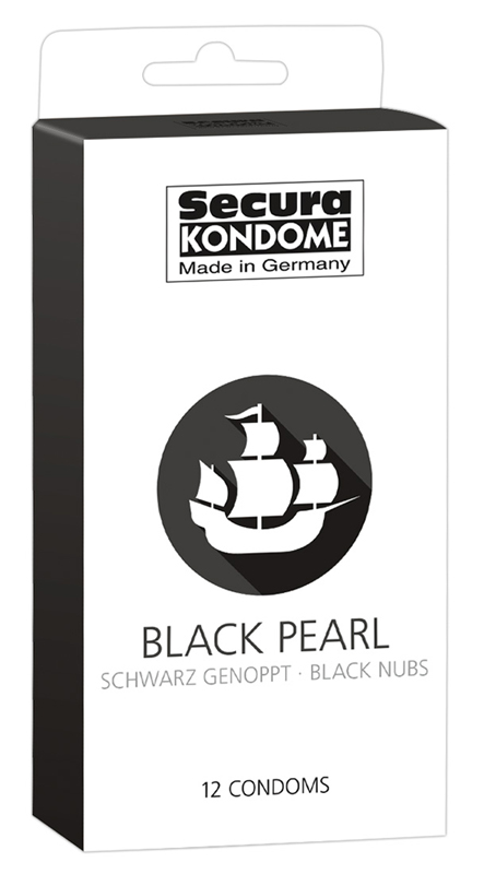 Condones Secura Black Pearl - 12 piezas