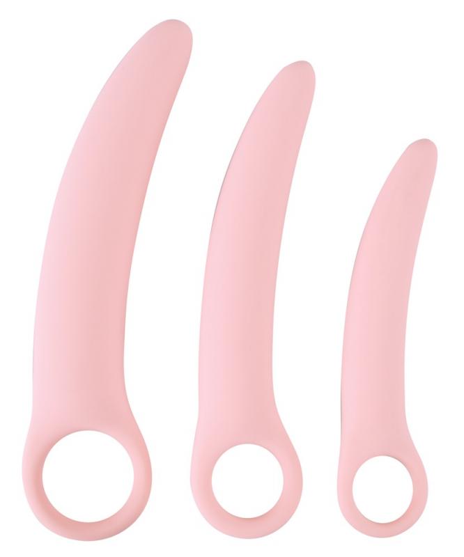 Lot de dilatateurs vaginaux en silicone - Rose