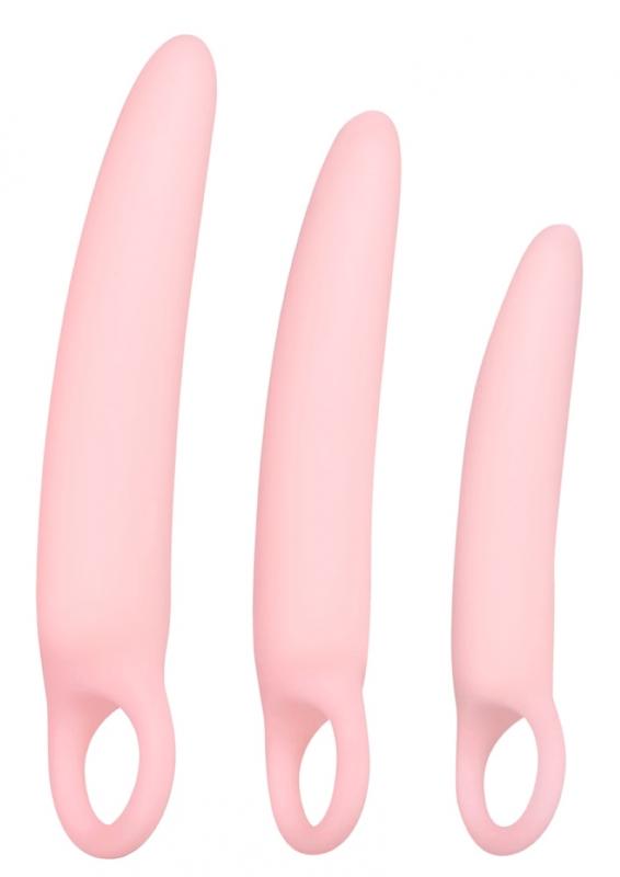 Lot de dilatateurs vaginaux en silicone - Rose 2