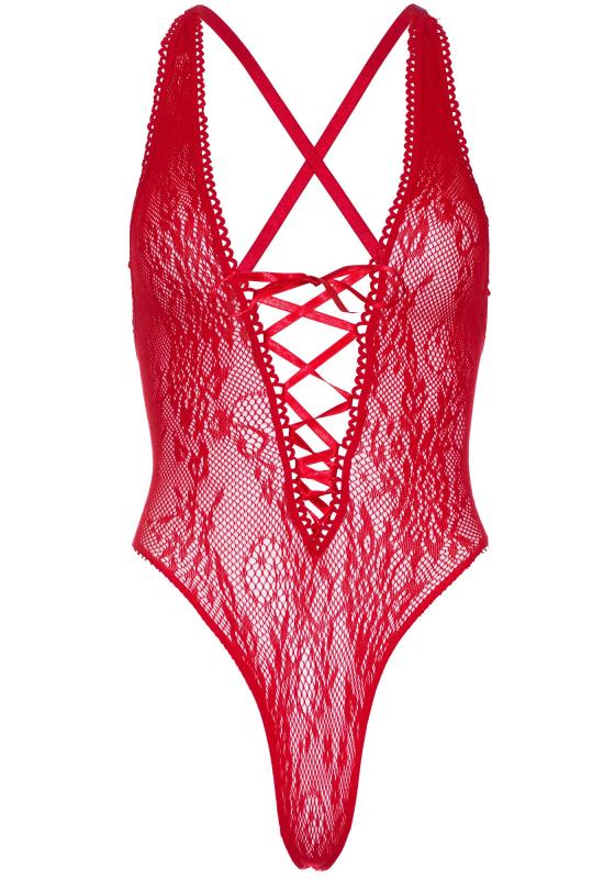 Body string en dentelle - Rouge 4
