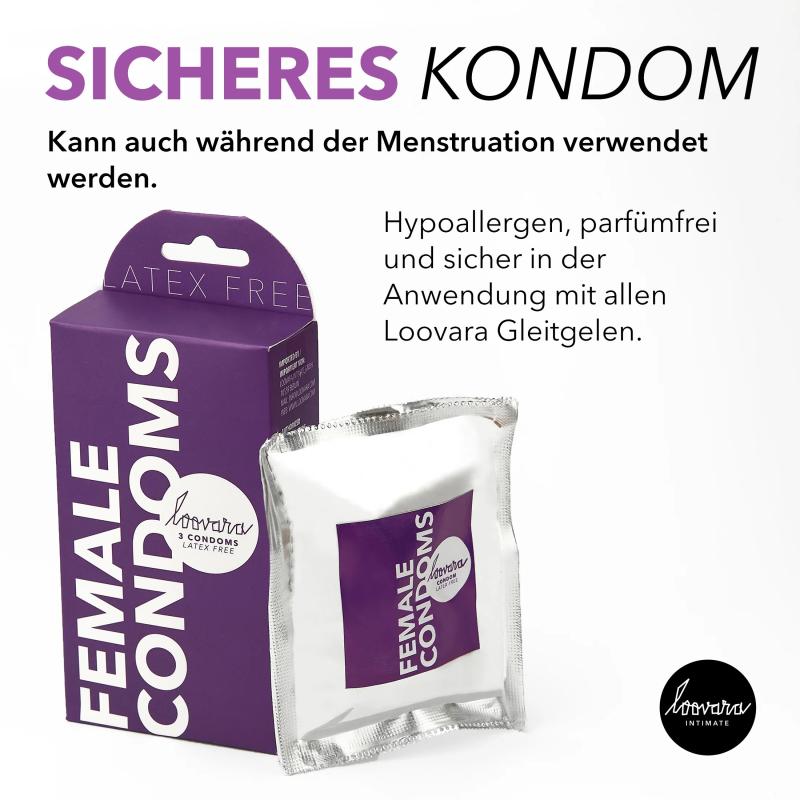 Loovara Intimate  Latex free Female Condoms - 3 stuks