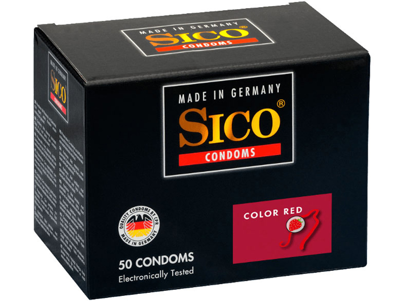 Sico Color Red Condoms - 50 Condoms