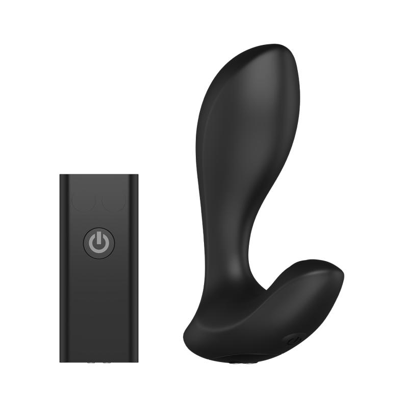 - Duo Plug Anale Débutant avec Télécommande Moyenne - Noir 3