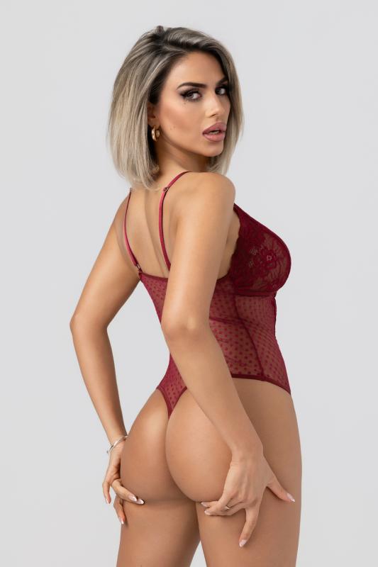 - Body Dewi à entrejambe ouvert – Rouge 2
