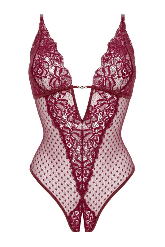 - Body Dewi à entrejambe ouvert – Rouge 4