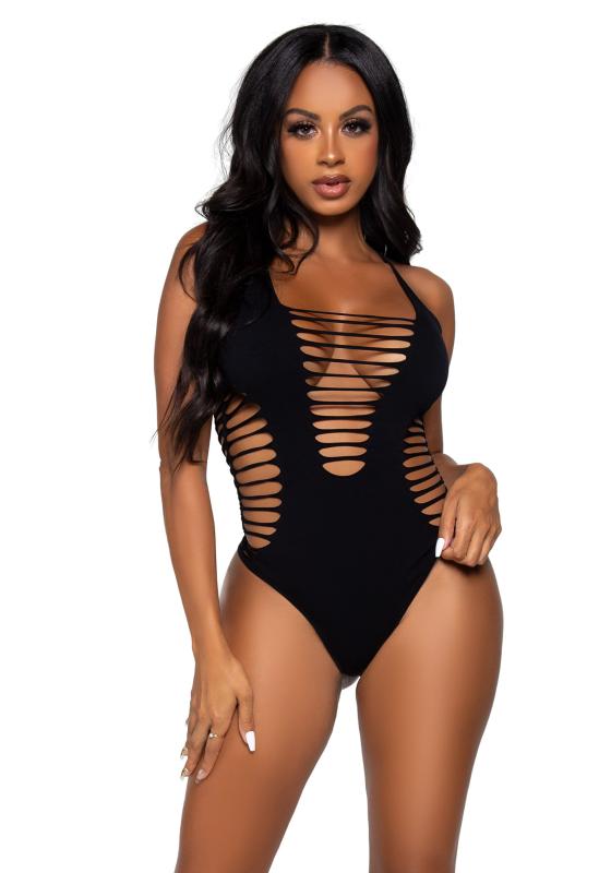 Leg Avenue - Body Racer Sans Couture avec Lacets