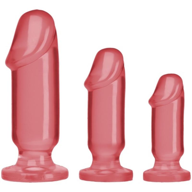 Doc Johnson - Kit de Démarrage Anal Crystal Jellies - Rose