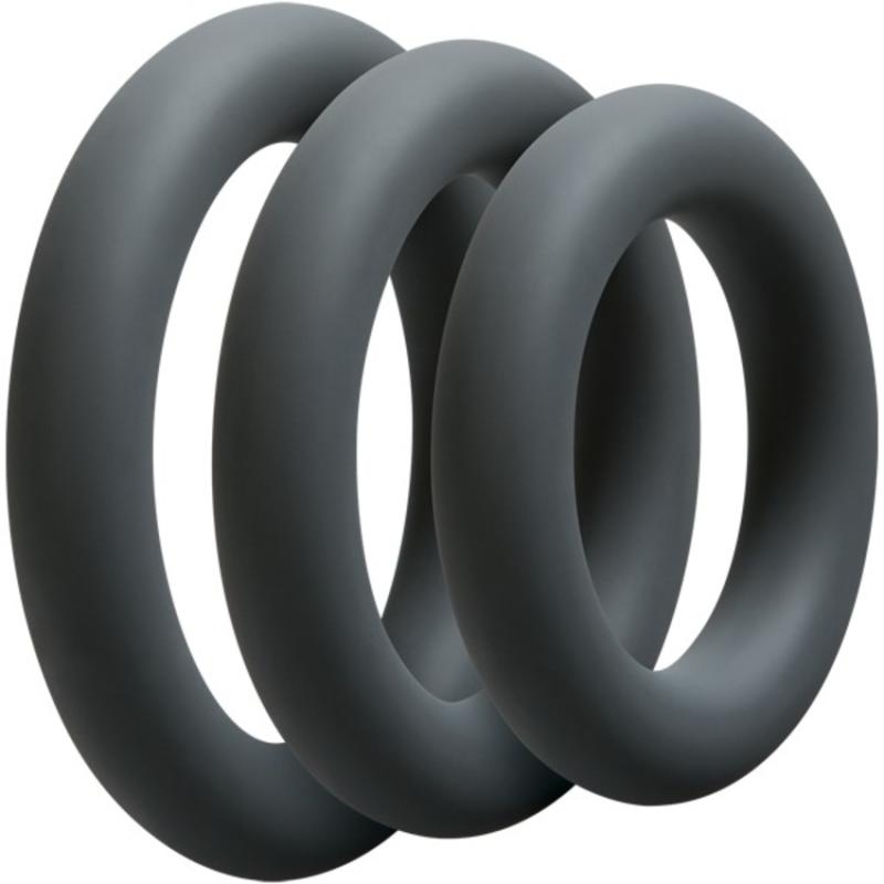 Doc Johnson - OptiMALE 3 C-Ring Set Épais - Gris